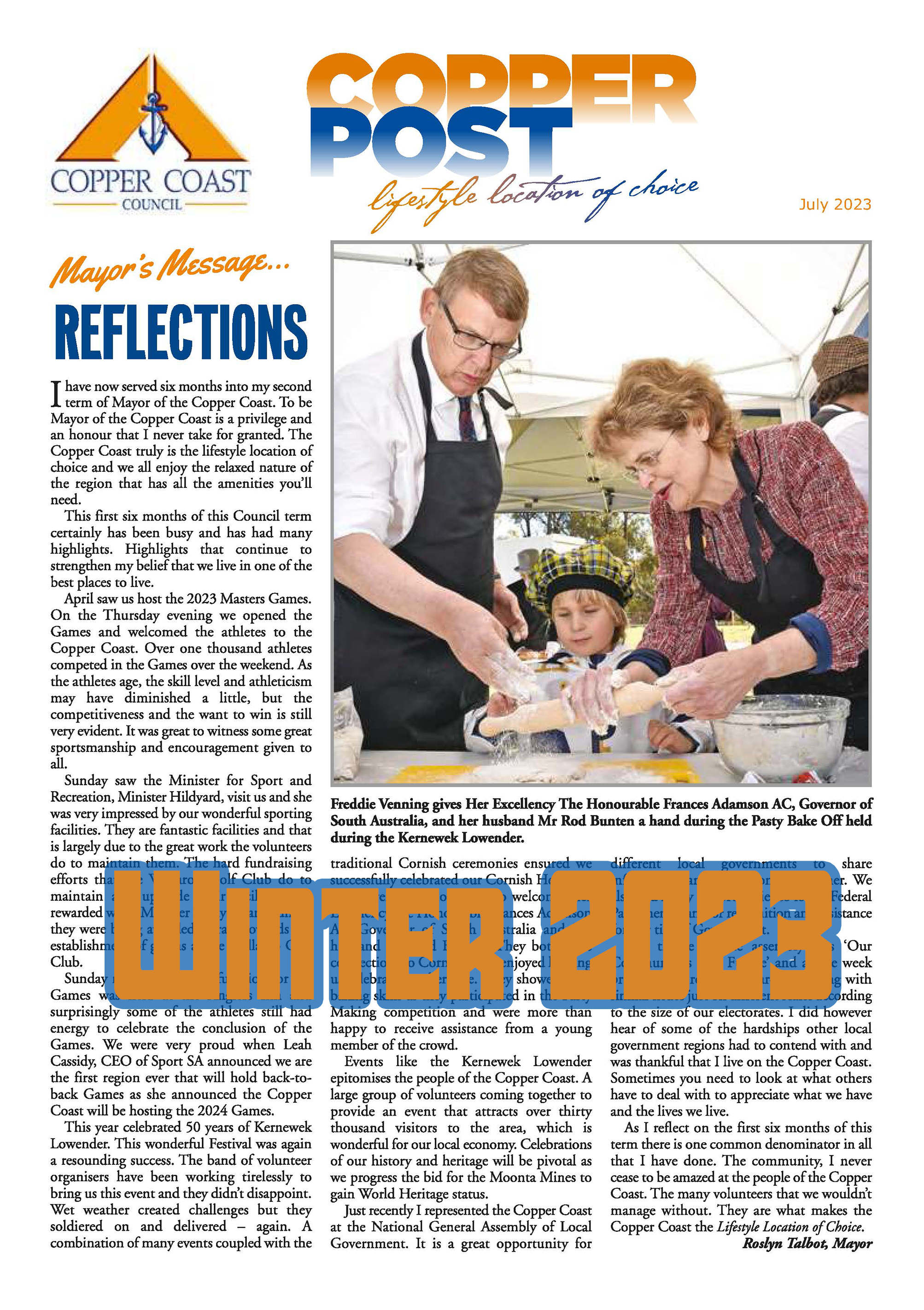 Winter 2023 Newsletter Front Page
